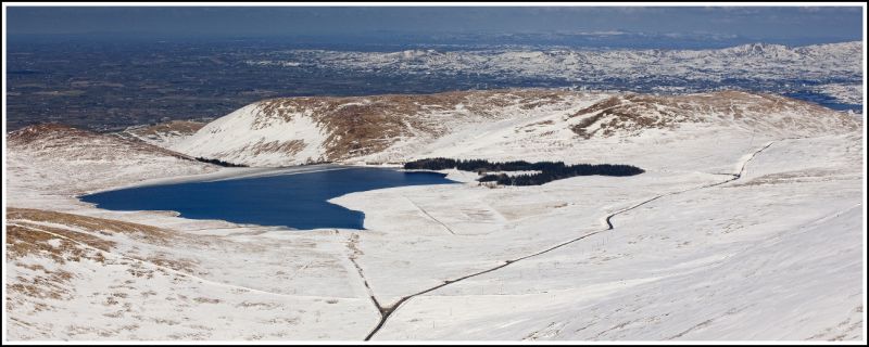 Aerial 360 panorama - Spelga Dam, Newcastle