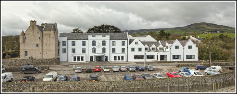 Aerial 360 panorama - Ballygally Castle Co Antrim