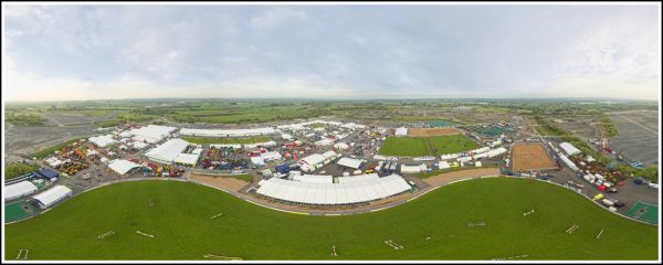 Aerial 360 panorama - Balmoral Show 2014