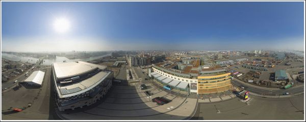 Aerial 360 panorama - Gibson Hotel, Dublin Ireland